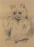 louis wain grooming Art A4 Photo Print