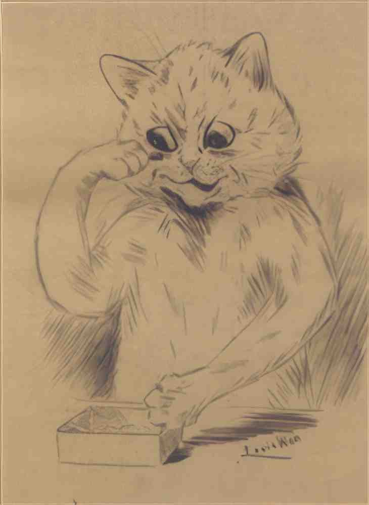louis wain grooming Art A4 Photo Print