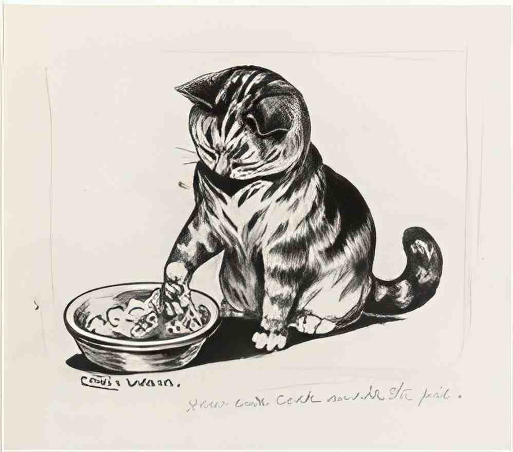 louis wain how our cook made the pie Art A4 Photo Print