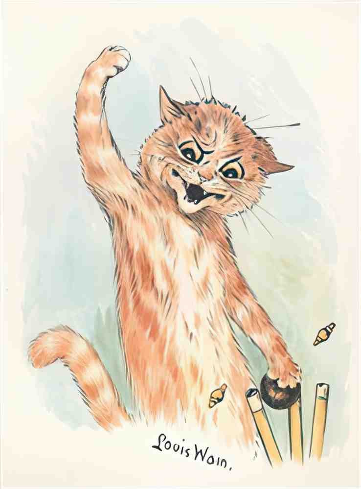 louis wain hows that umpire ! Art A4 Photo Print