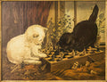 louis wain kattungar pa schackspel Art A4 Photo Print