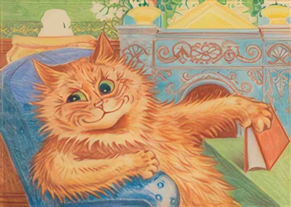 louis wain macatiavelli Art A4 Photo Print