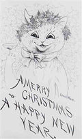 louis wain merry christmas cat Art A4 Photo Print