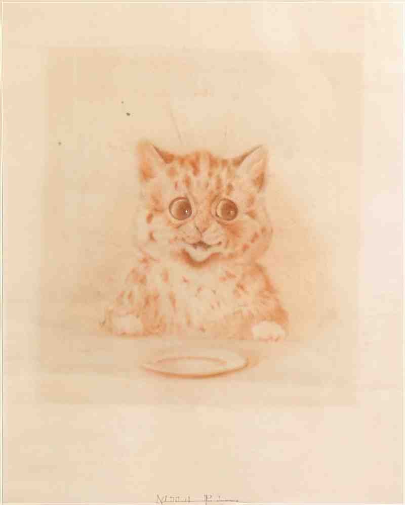louis wain milk please Art A4 Photo Print
