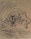 louis wain on the high seas Art A4 Photo Print