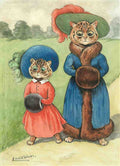 louis wain out with auntie Art A4 Photo Print