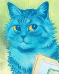 louis wain pensive puss Art A4 Photo Print