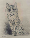 louis wain sad cat Art A4 Photo Print