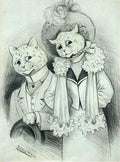 louis wain she rather nice dont you think he you win!  Art A4 Photo Print
