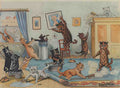 louis wain spring cleaning Art A4 Photo Print