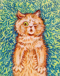louis wain startled cat Art A4 Photo Print