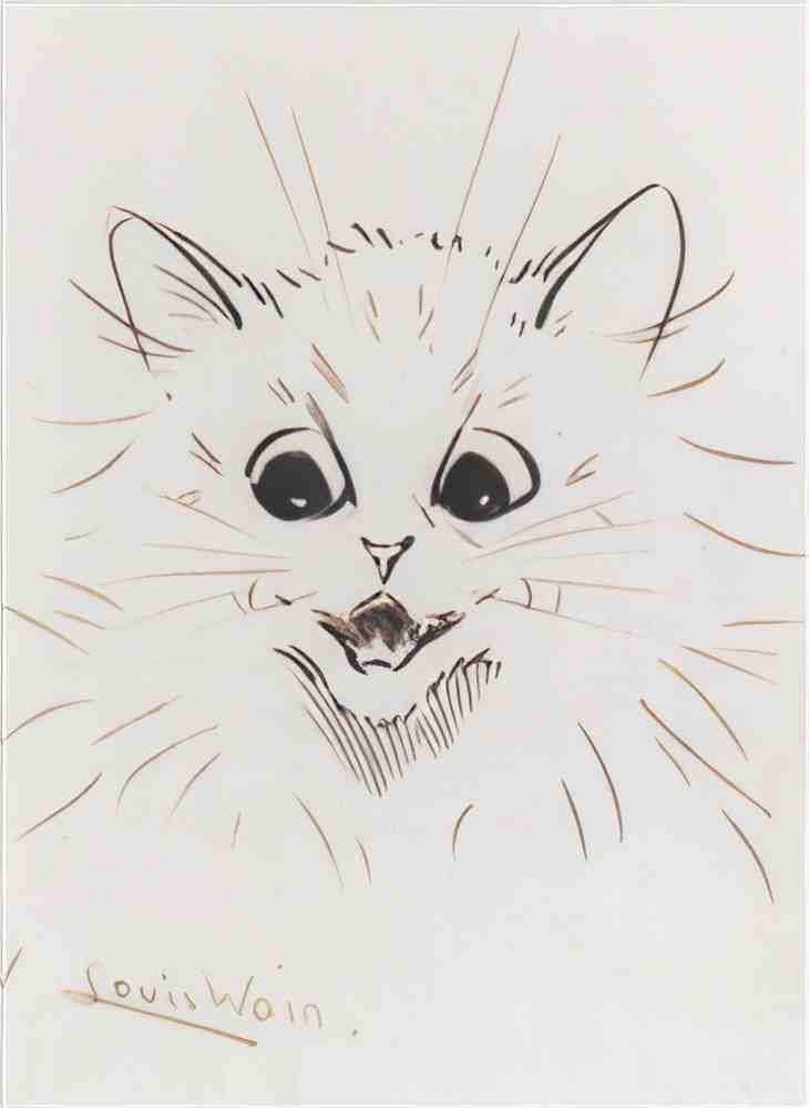 louis wain surprise!(1) Art A4 Photo Print