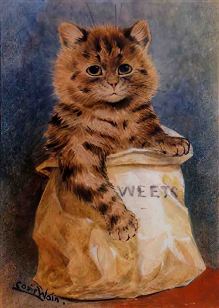 louis wain sweets(1) Art A4 Photo Print