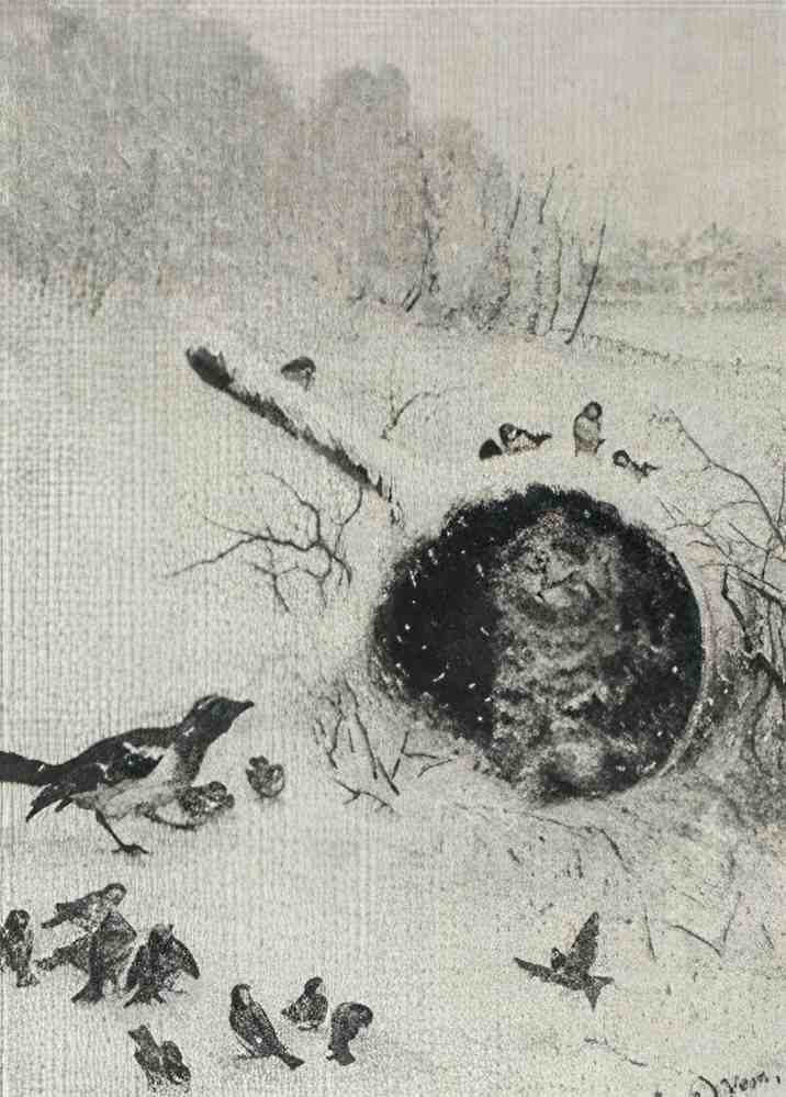 louis wain taking shelter Art A4 Photo Print