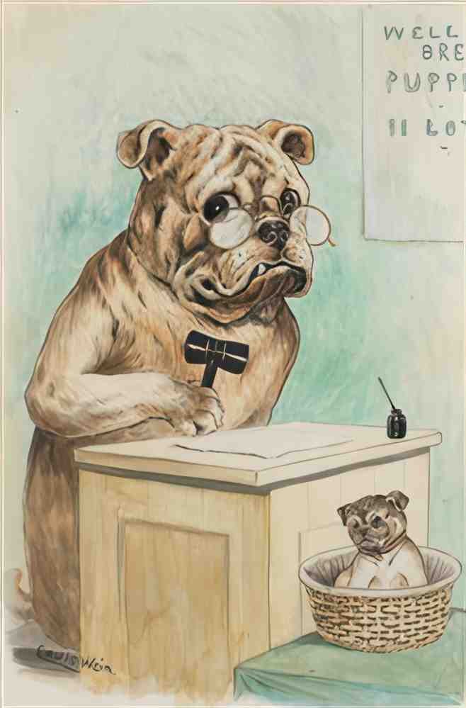louis wain the auctioneer Art A4 Photo Print