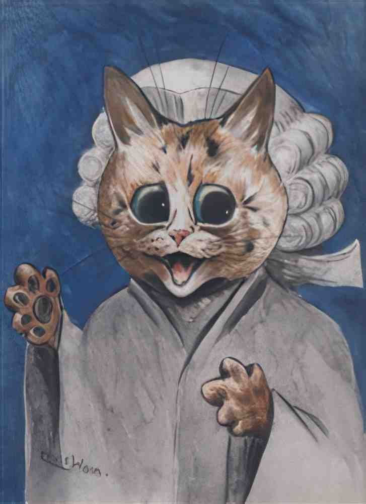 louis wain the barrister cat Art A4 Photo Print