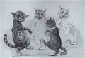 louis wain the cake walk Art A4 Photo Print