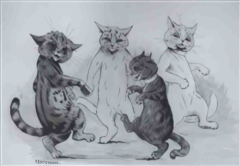 louis wain the cake walk Art A4 Photo Print