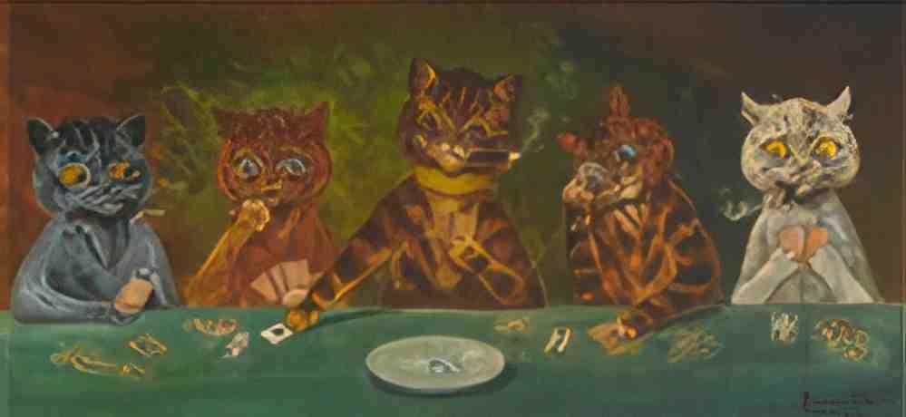 louis wain the card game Art A4 Photo Print