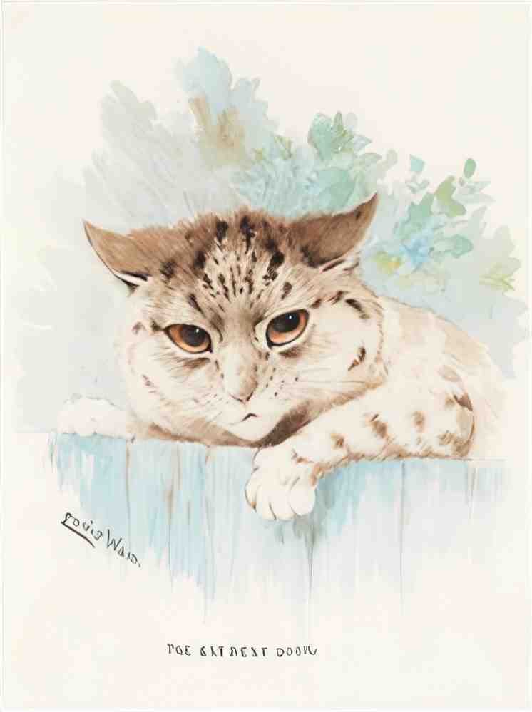 louis wain the cat next door Art A4 Photo Print
