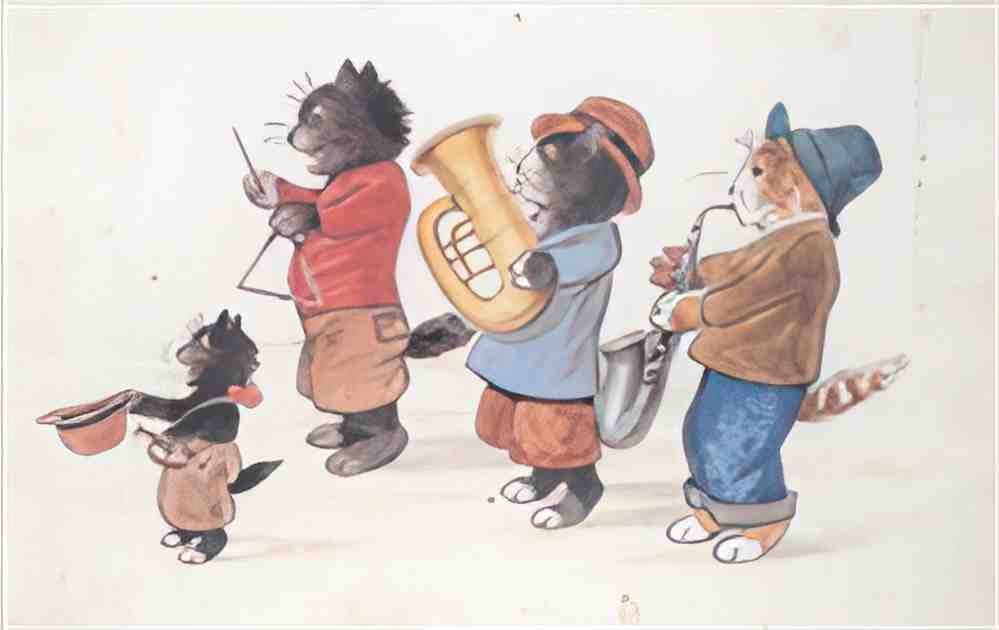 louis wain the cats band Art A4 Photo Print