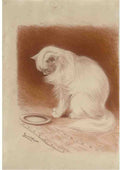 louis wain the empty saucer Art A4 Photo Print