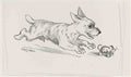 louis wain the roller skating mouse chased by a puppy Art A4 Photo Print