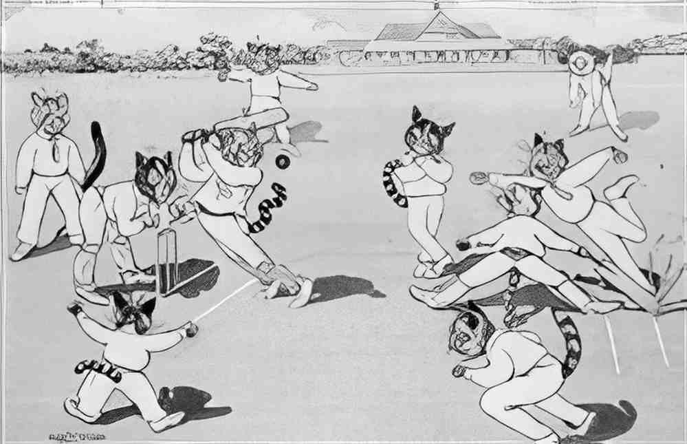 louis wain the test match Art A4 Photo Print