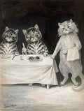 louis wain the waiter Art A4 Photo Print