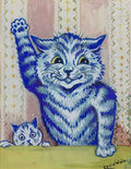louis wain the wave Art A4 Photo Print
