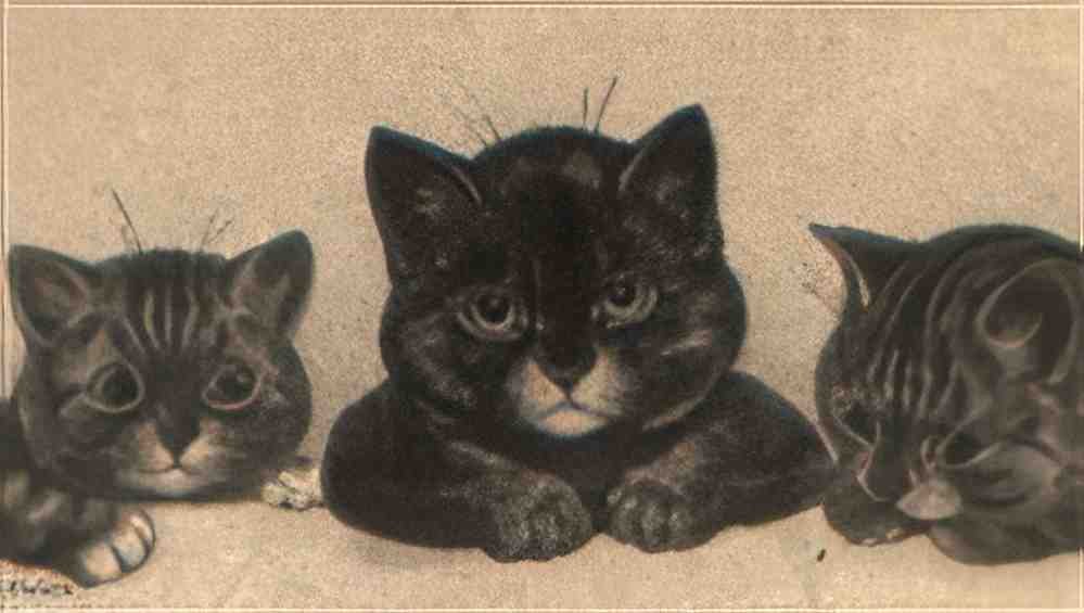 louis wain three cats Art A4 Photo Print