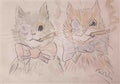 louis wain two cats(1) Art A4 Photo Print