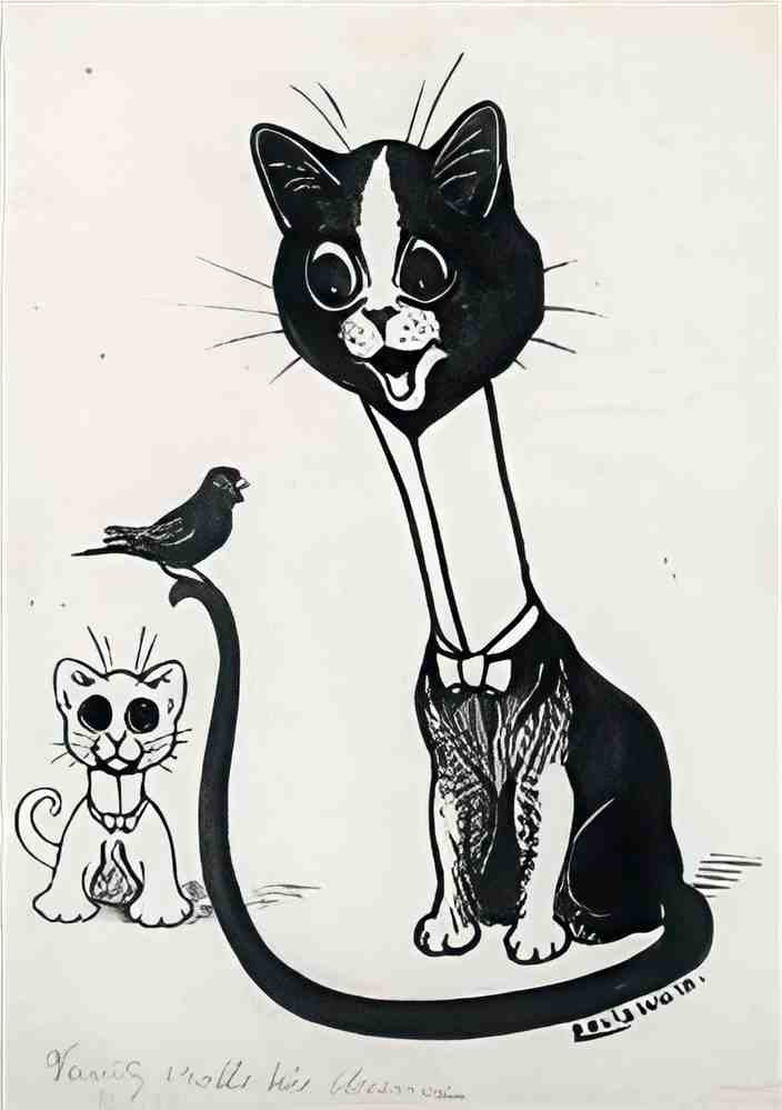 louis wain vanity spoils his chance Art A4 Photo Print