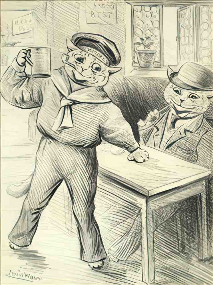 louis wain victory Art A4 Photo Print