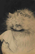 louis wain weeping cat Art A4 Photo Print