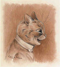 louis wain white tie cat Art A4 Photo Print