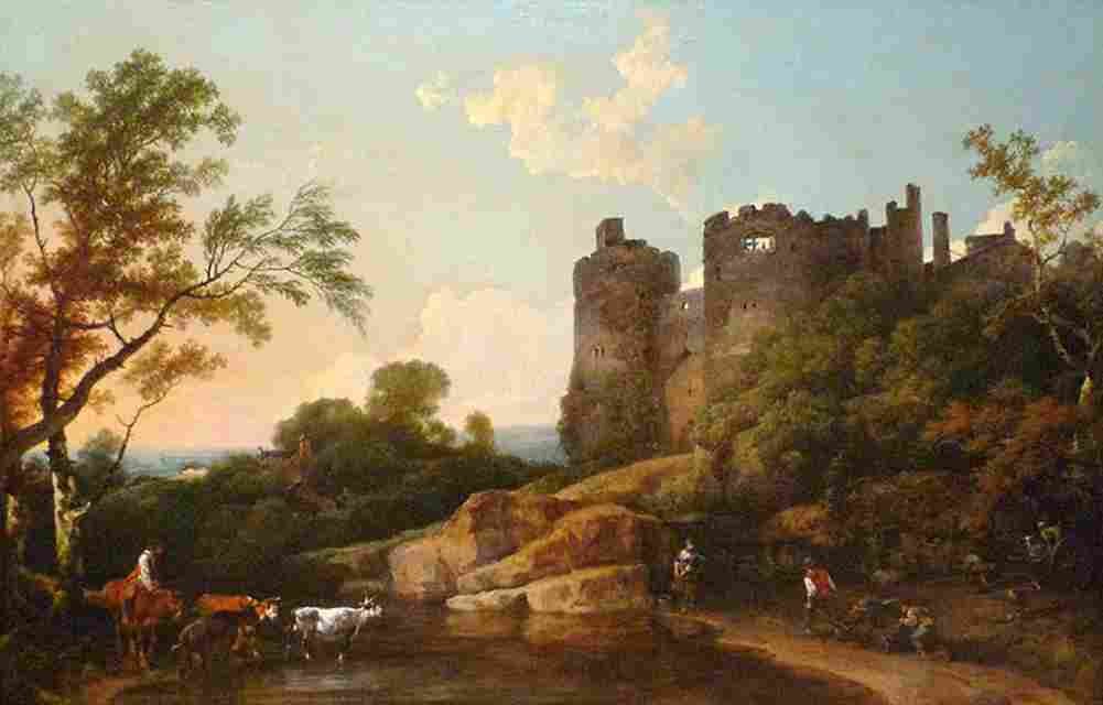 loutherbourg landscape with castle of harlech Art A4 Photo Print
