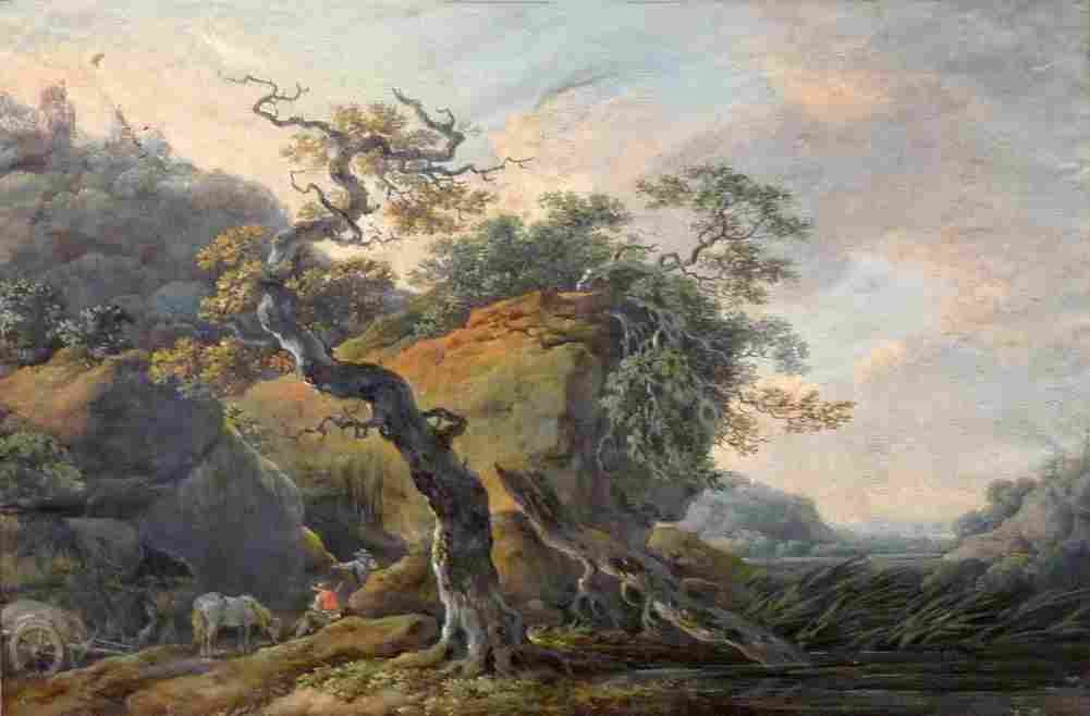 loutherbourg landscape with two shepherds Art A4 Photo Print