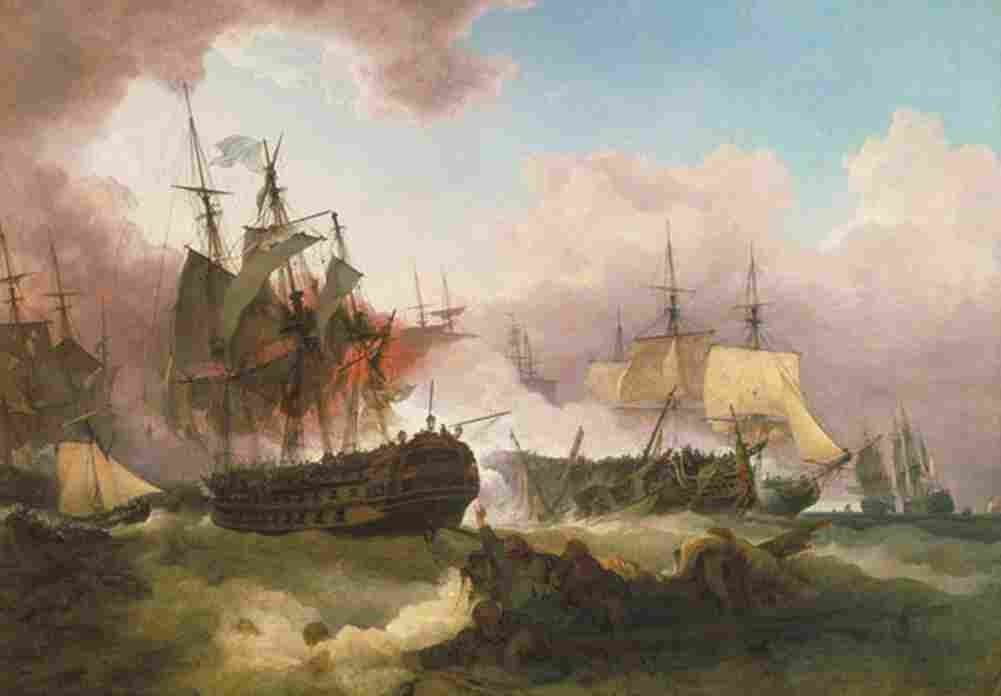 loutherbourg the battle of camperdown Art A4 Photo Print