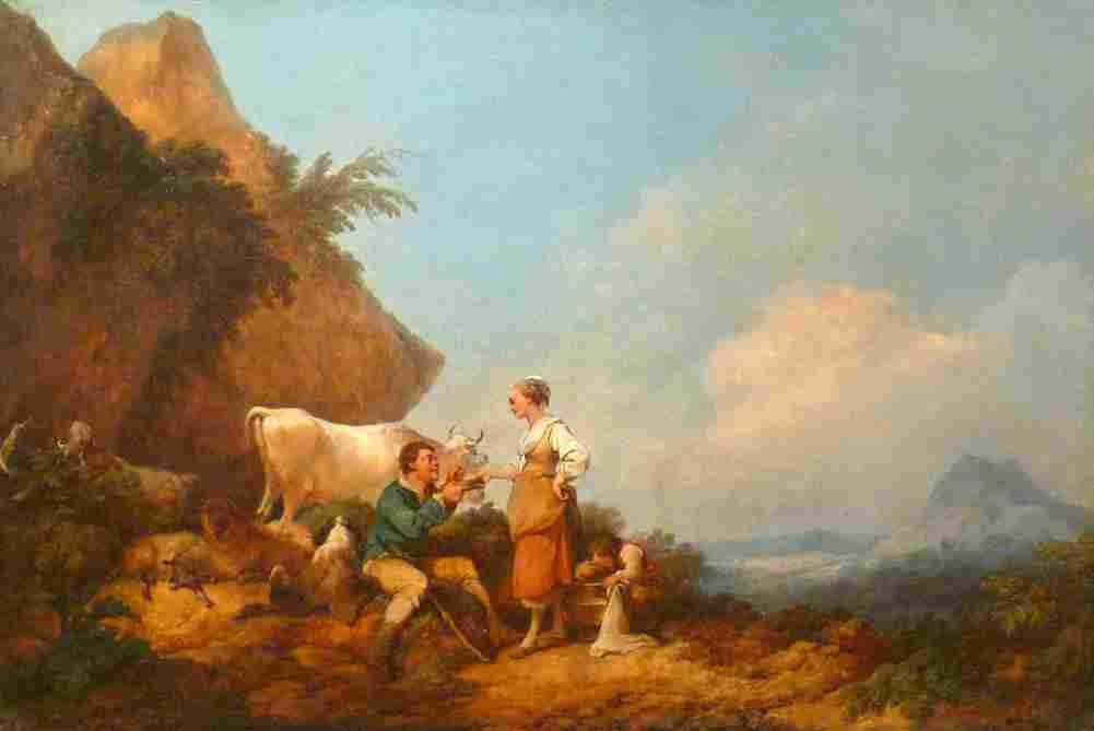 loutherbourg the small dairy or milk stolen cup Art A4 Photo Print