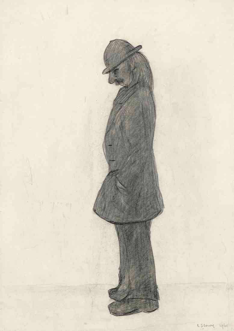 lowry standing man facing left 2022 A4 Photo Print