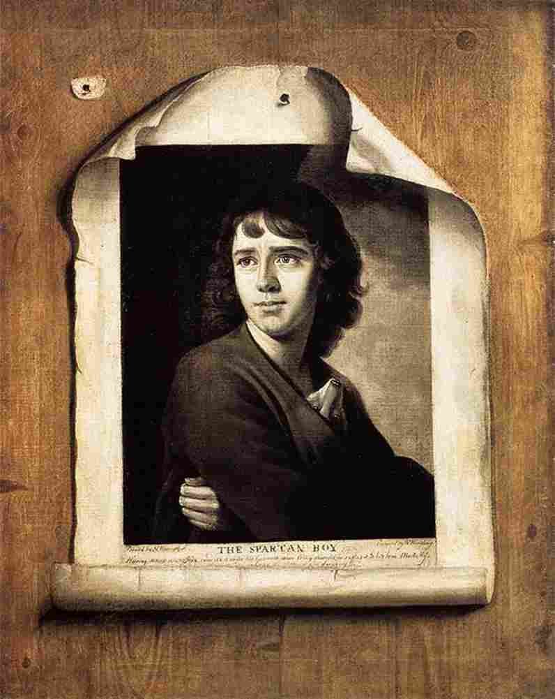 lowry str Trompe L oeil The Spartan Boy Art A4 Photo Print