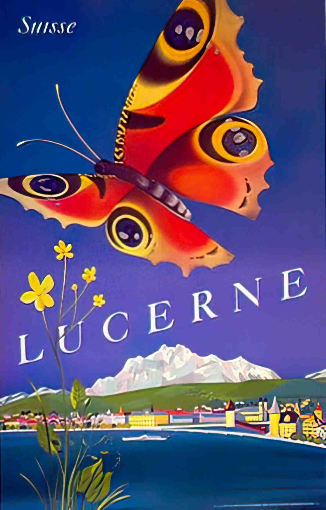 lucerne Advert A4 Photo Print