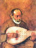 luch Lute Player Art A4 Photo Print