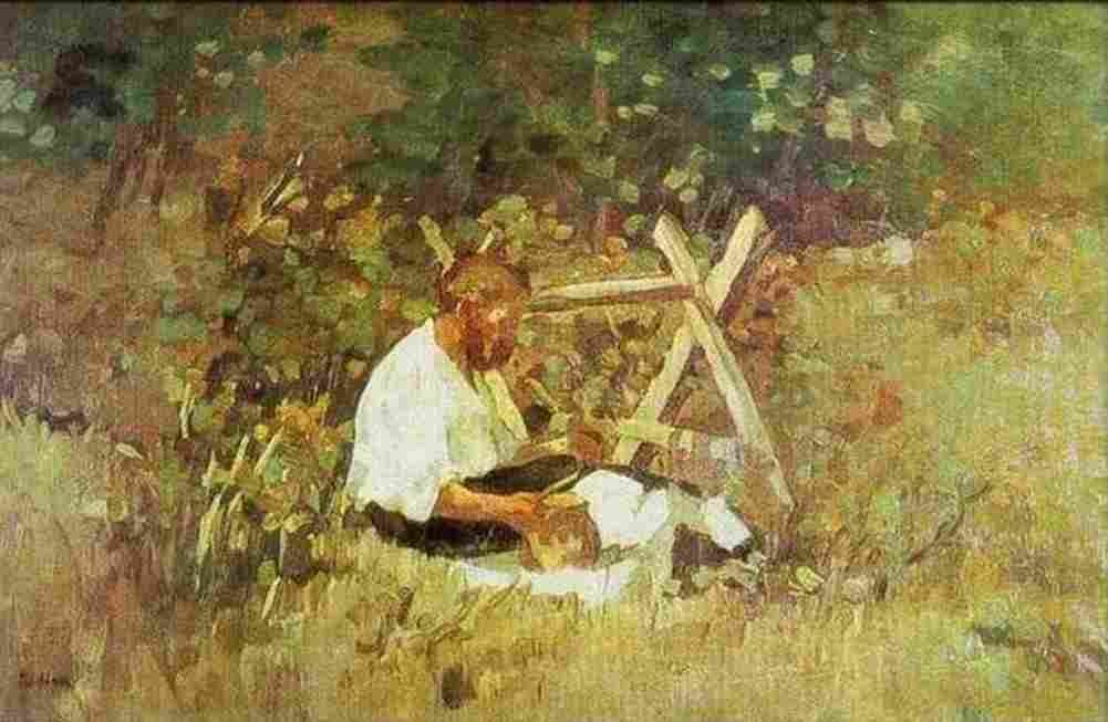 luch Wood Cutter Art A4 Photo Print