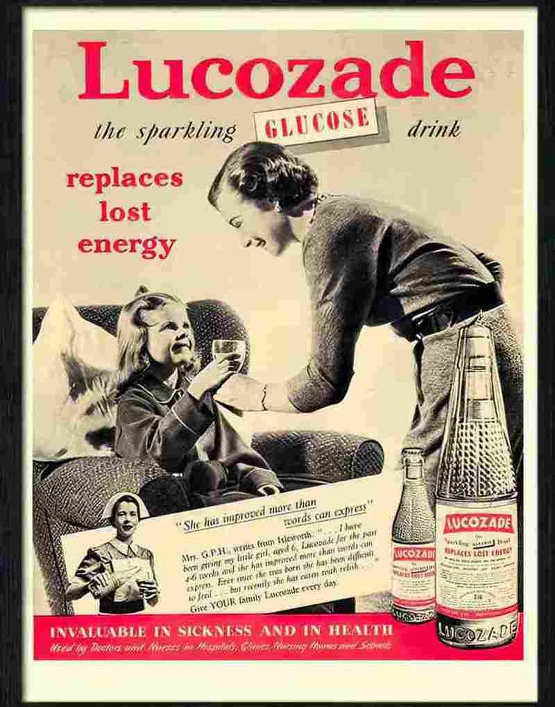 lucozade 1950s Advert A4 Photo Print