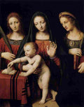 luini madonna and child with saints catherine and barbara Art A4 Photo Print