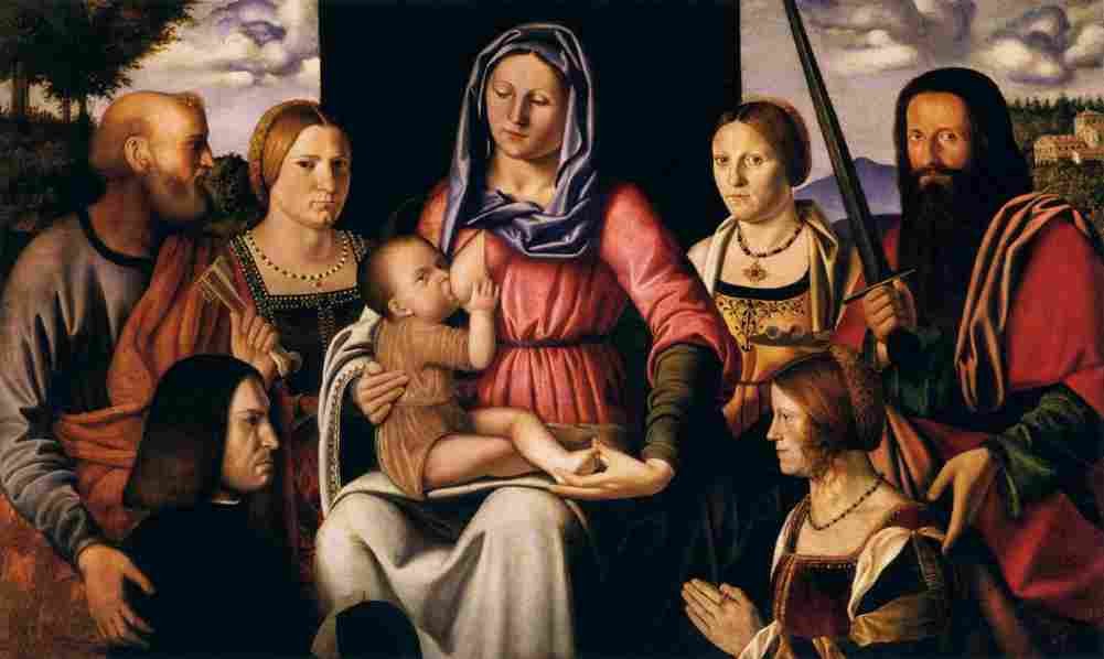 luini virgin and child with saints and donors Art A4 Photo Print