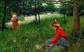 lund Girls in Jamtlandsk Summer Meadow main Art A4 Photo Print