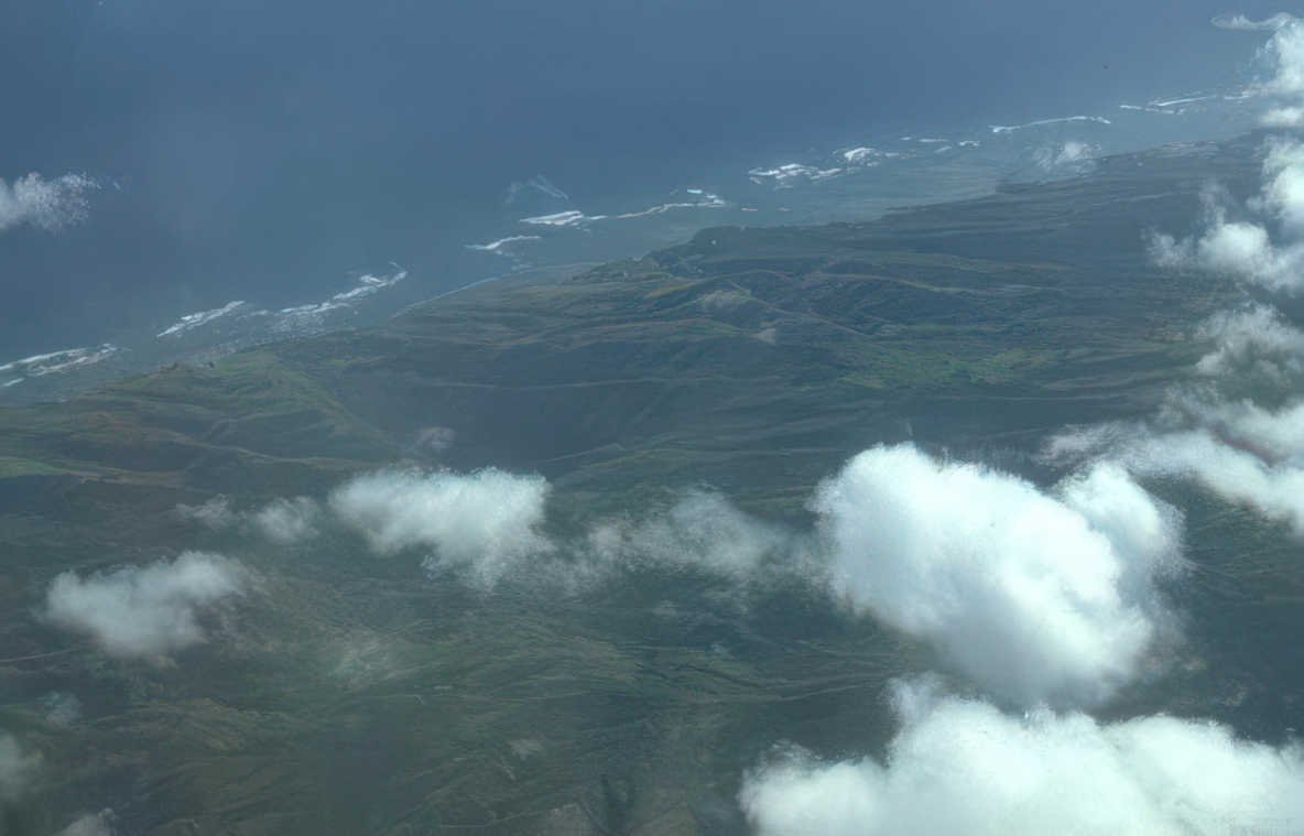 lush green mountains Vintage A4 Photo Print